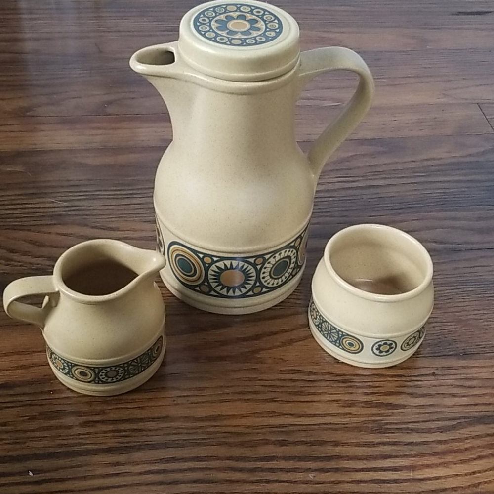 Kiln Craft "Bacchus" vintage 1970s Coffee set